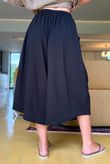 Oscar Pleat Culotte Black